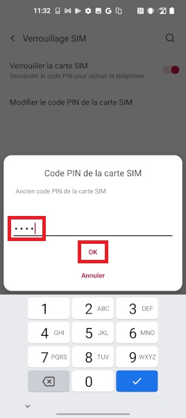 Modifier le code PIN de la SIM sur OnePlus 8 Pro