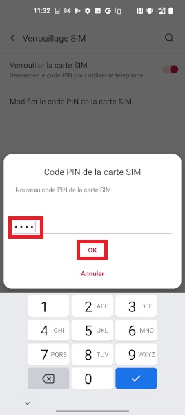 Modifier le code PIN de la SIM sur OnePlus 8 Pro