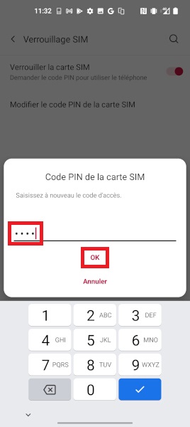 Modifier le code PIN de la SIM sur OnePlus 8 Pro