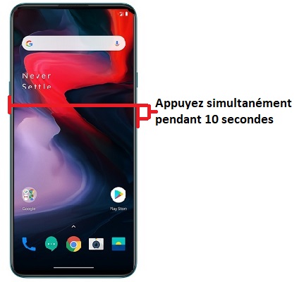 Forcer l'arrêt si le OnePlus Nord est bloqué