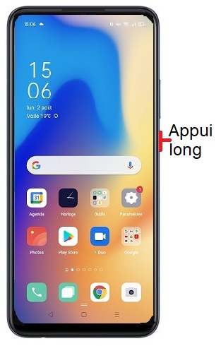 Comment éteindre le OPPO A15 ?