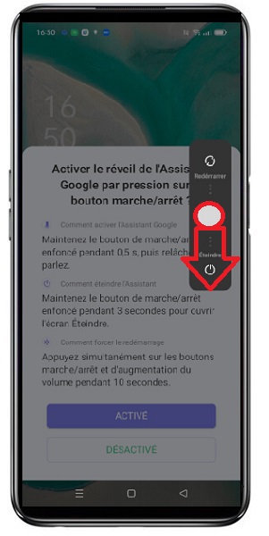 Comment éteindre le OPPO A54 5G ?