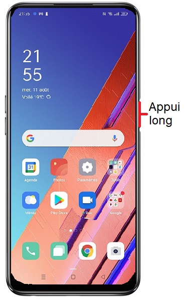Comment éteindre le OPPO A54 5G ?