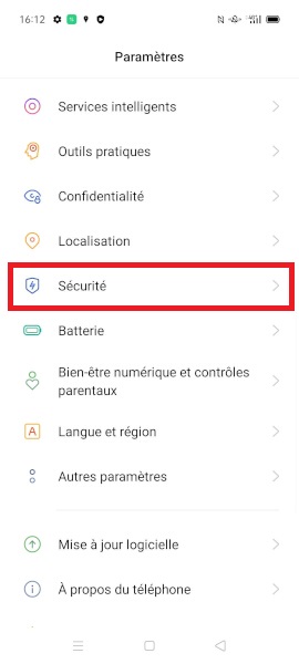 Modifier le code PIN de la SIM sur OPPO Find X2 Lite