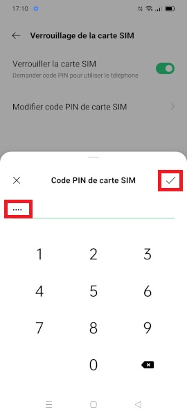 Modifier le code PIN de la SIM sur OPPO Find X3 lite