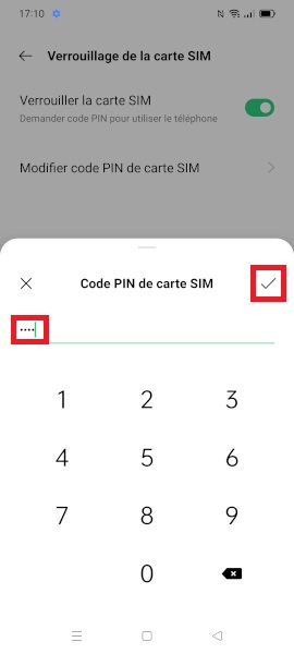Modifier le code PIN de la SIM sur OPPO Find X3 lite
