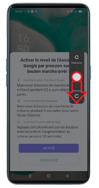 Comment éteindre le OPPO Find X3 Pro ?