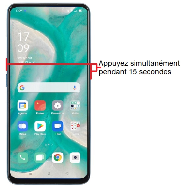 Forcer l'arrêt si le OPPO Find X3 Pro est bloqué