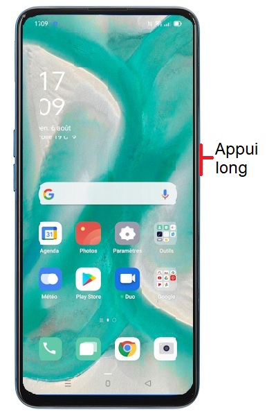 Comment éteindre le OPPO Find X3 Pro ?
