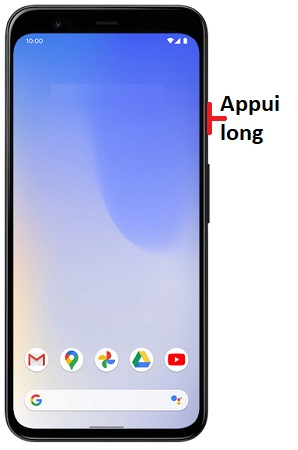 Comment éteindre le Google Pixel 4 ?