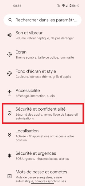 Changer le code PIN sur le Google Pixel 5