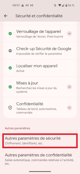 Changer le code PIN sur le Google Pixel 5