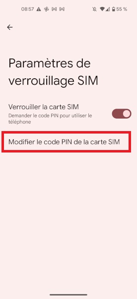 Changer le code PIN sur le Google Pixel 5