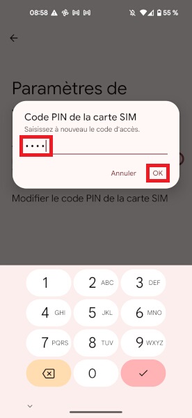 Changer le code PIN sur le Google Pixel 5