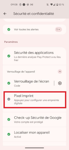 Configurer le capteur d’empreinte digitale