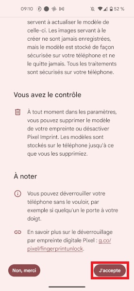 Configurer le capteur d’empreinte digitale