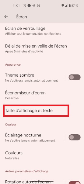Modifier la taille des polices et des éléments à l’écran
