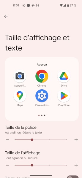 Modifier la taille des polices et des éléments à l’écran