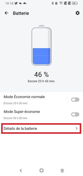 Pourcentage batterie sur Samsung Galaxy