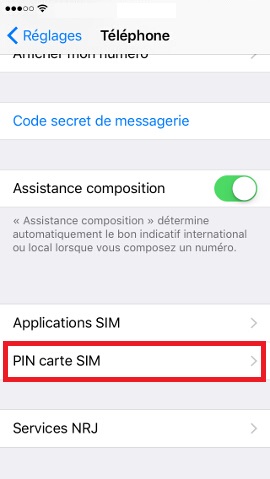 Modifier le code PIN de la SIM sur Apple iPhone 5
