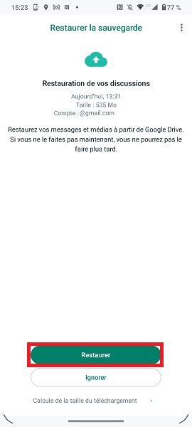 Sauvegarder WhatsApp sur iCloud (iPhone)
