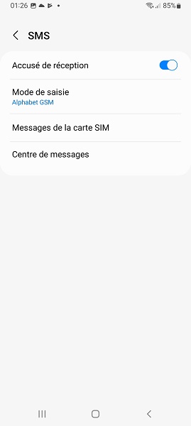 Activer les accusés de réception des SMS