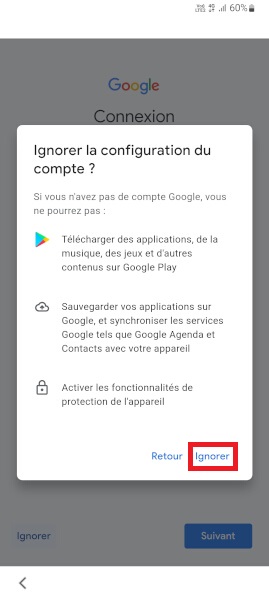 Ajouter un compte Google