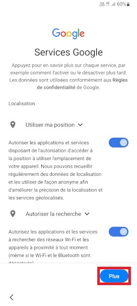 Ajouter un compte Google