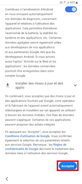 Ajouter un compte Google