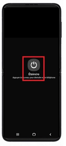 Comment éteindre le Samsung Z Flip 3 ?