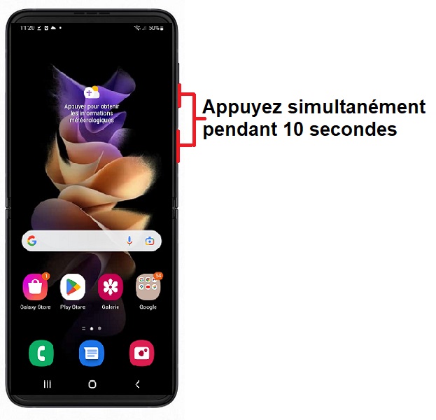 Forcer l'arrêt si le Samsung Z Flip 3 est bloqué