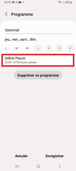 Programmer le mode Ne pas déranger la nuit (ou selon vos horaires)