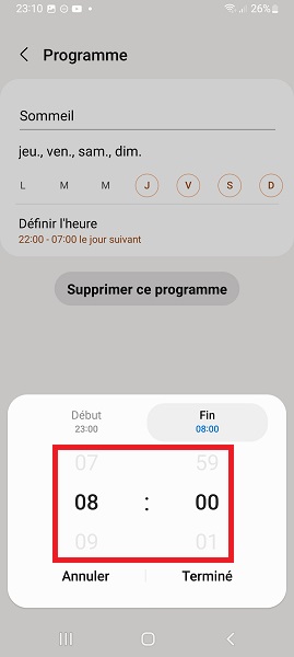 Programmer le mode Ne pas déranger la nuit (ou selon vos horaires)