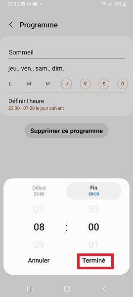 Programmer le mode Ne pas déranger la nuit (ou selon vos horaires)