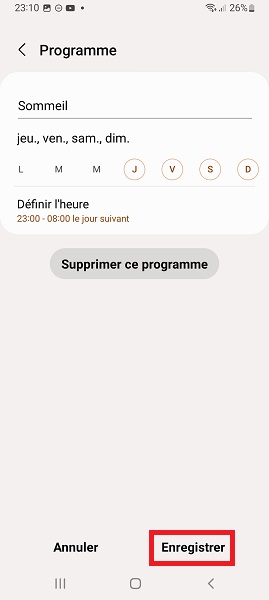 Programmer le mode Ne pas déranger la nuit (ou selon vos horaires)