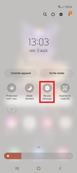 Le raccourci : activer le mode en deux gestes
