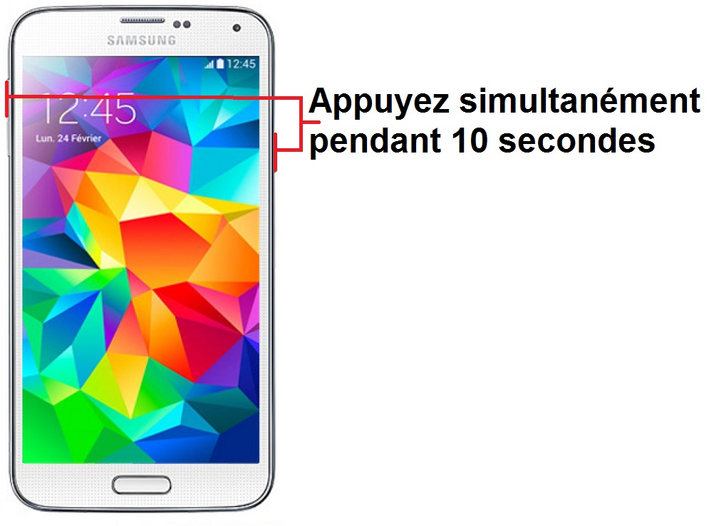 Forcer l'arrêt si le Samsung Galaxy S5 est bloqué