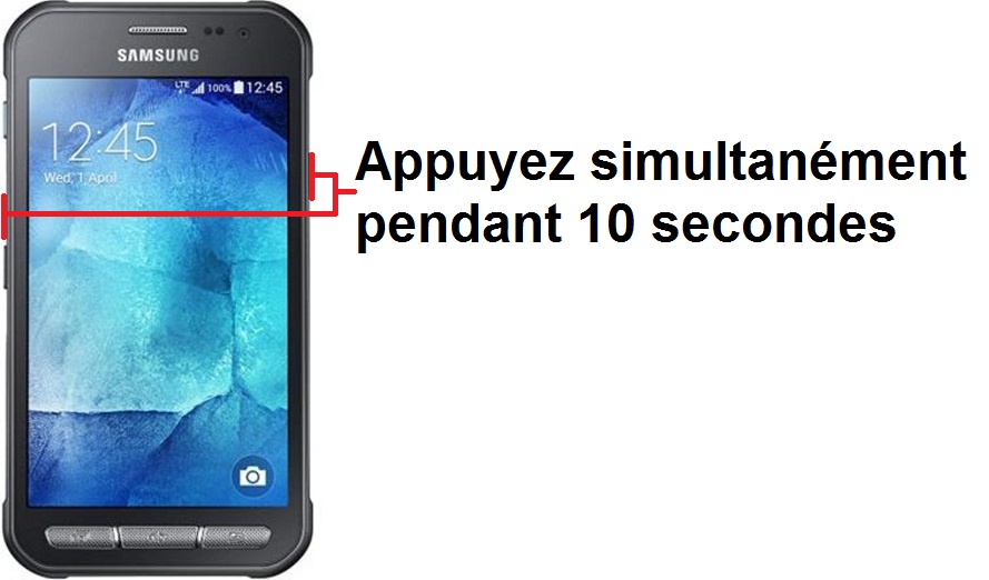 Forcer l'arrêt si le Samsung Xcover 3 est bloqué