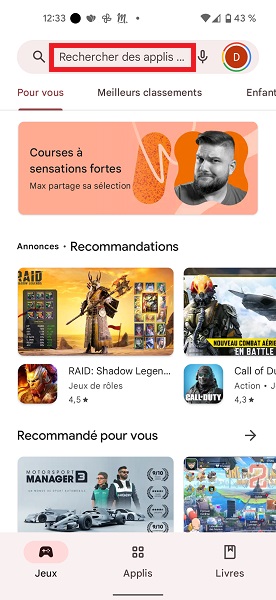 Installer Smart Switch sur les deux téléphones