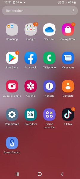Installer Smart Switch sur les deux téléphones
