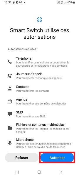 Connecter les deux téléphones entre eux