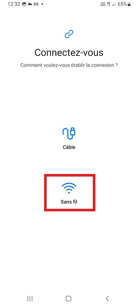 Connecter les deux téléphones entre eux
