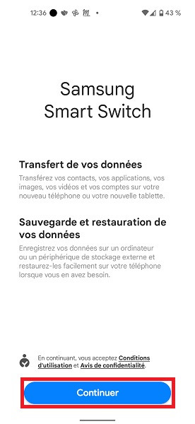 Connecter les deux téléphones entre eux