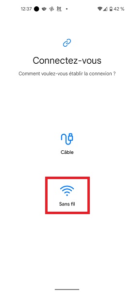 Connecter les deux téléphones entre eux