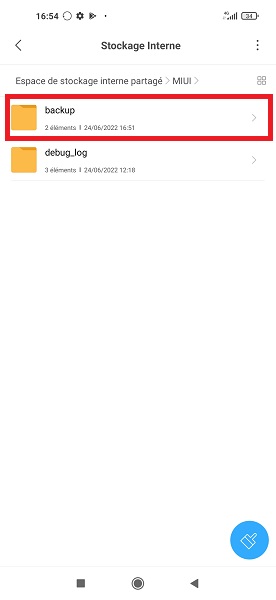 Retrouver le dossier de sauvegarde