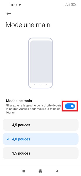 Utiliser le mode à une main au quotidien