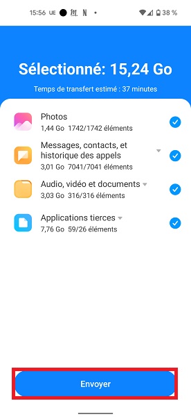 Que faire si le transfert ne démarre pas ou est très lent