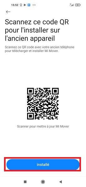 Choisir les données à transférer