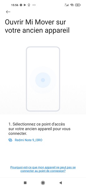 Choisir les données à transférer