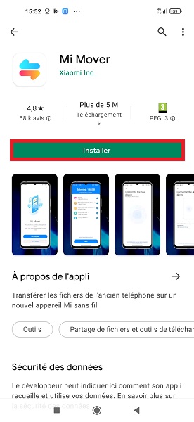 Connecter les deux smartphones